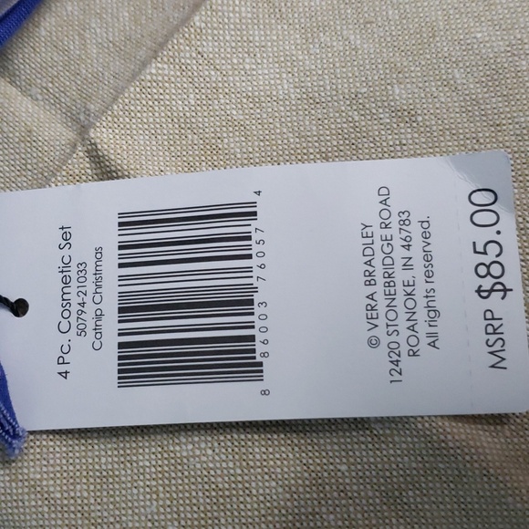 Vera Bradley Cat Mom 4 pc. Cosmetic Bag Organizer Set NWT - Cat Lover - Cats - Picture 4 of 8